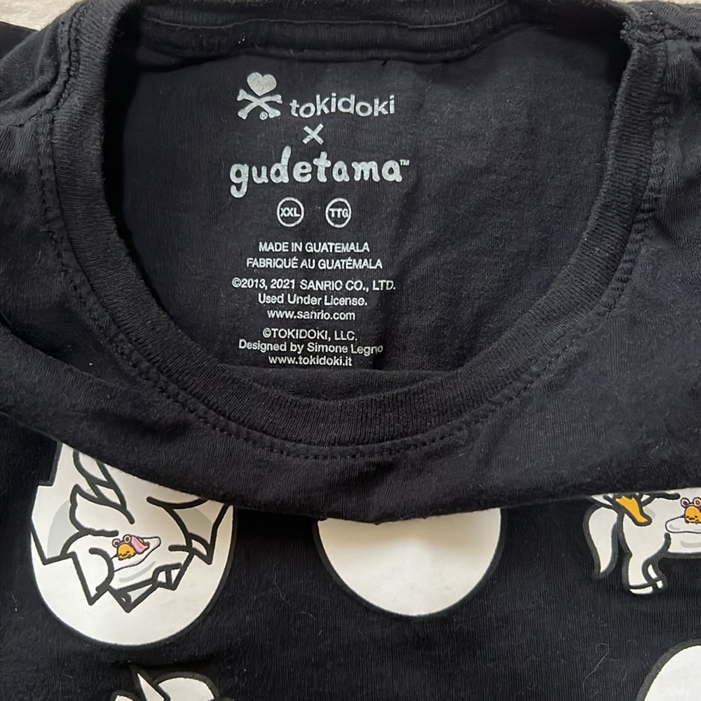 Tokidoki x gudetama Black Printed Graphic Cotton T-shirt - Picture 5 of 6
